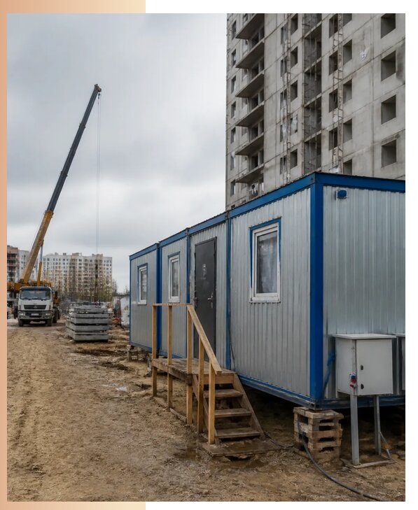 Аренда строительных вагончиков для рабочих в Донецке